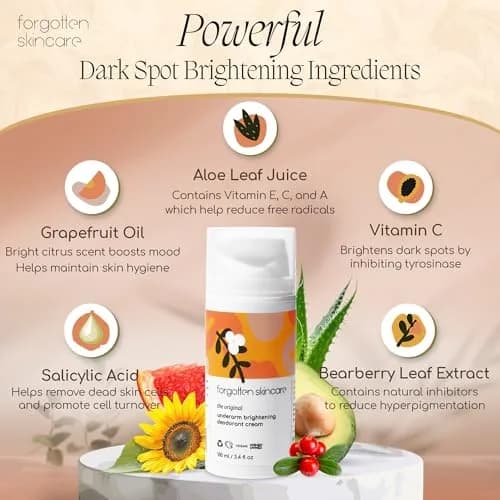 Forgotten Skincare Underarm Brightening Body Cream 100ml (3.4 Fl Oz) | Dark Underarm Treatment for Women & Men thumbnail 5