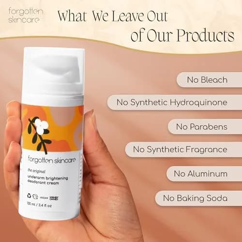 Forgotten Skincare Underarm Brightening Body Cream 100ml (3.4 Fl Oz) | Dark Underarm Treatment for Women & Men thumbnail 7