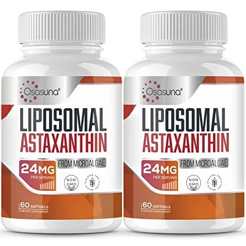 Osasuna Liposomal Astaxanthin Supplement 24MG | Maximum Absorption, Antioxidant Power, Non-GMO & Gluten Free thumbnail 1