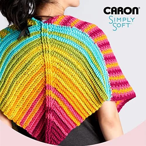 Caron Simply Soft Paints Yarn for Crocheting, Baby Brights, 3-Pack | 705 yards (645 m) Worsted Weight Acrylic Yarn thumbnail 4