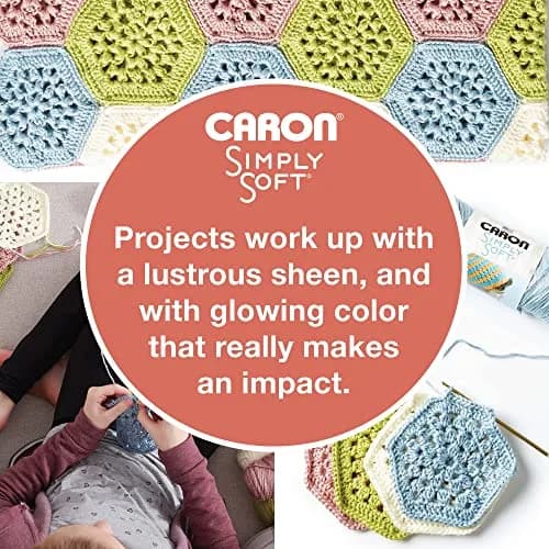 Caron Simply Soft Paints Yarn for Crocheting, Baby Brights, 3-Pack | 705 yards (645 m) Worsted Weight Acrylic Yarn thumbnail 5