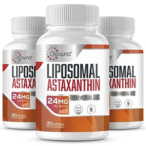 Osasuna Liposomal 24mg Astaxanthin for MAX Absorption | Antioxidant for Immunity, Skin & Eyes - 180 Softgels thumbnail 1
