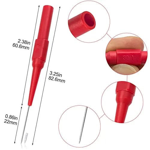 OIIKI 10Pcs 0.7mm Test Probe Pins | Non-Destructive Insulation Piercing Needle Testers thumbnail 2