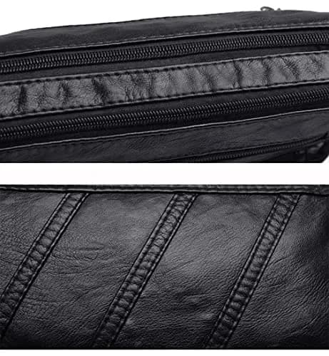wuxingmeili Black Handbag A22789 | Waterproof PU Leather Crossbody Bag for Women thumbnail 9