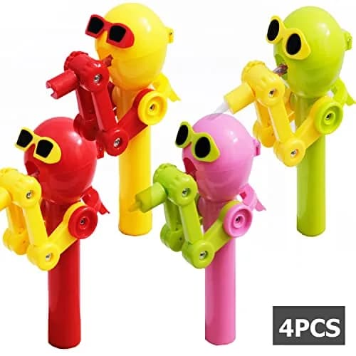 HDLNKAK Robot Lollipop Holder 4 Count (Pack of 1) | BPA-Free Toy for Kids Over 3 thumbnail 6