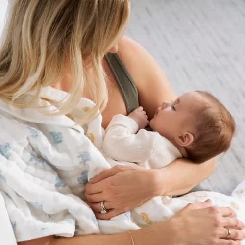 aden + anais Organic Cotton Muslin Baby Blanket 47x47 in Animal Kingdom | Soft, Breathable & Eco-Friendly thumbnail 4