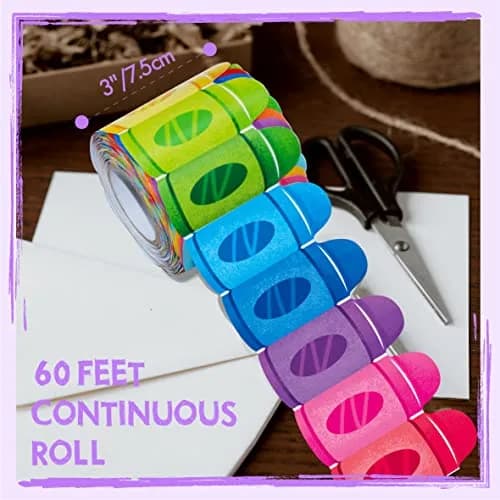 ERKE 60 Feet Crayon Bulletin Board Borders | 18.3m (60 ft) Classroom Trim thumbnail 2