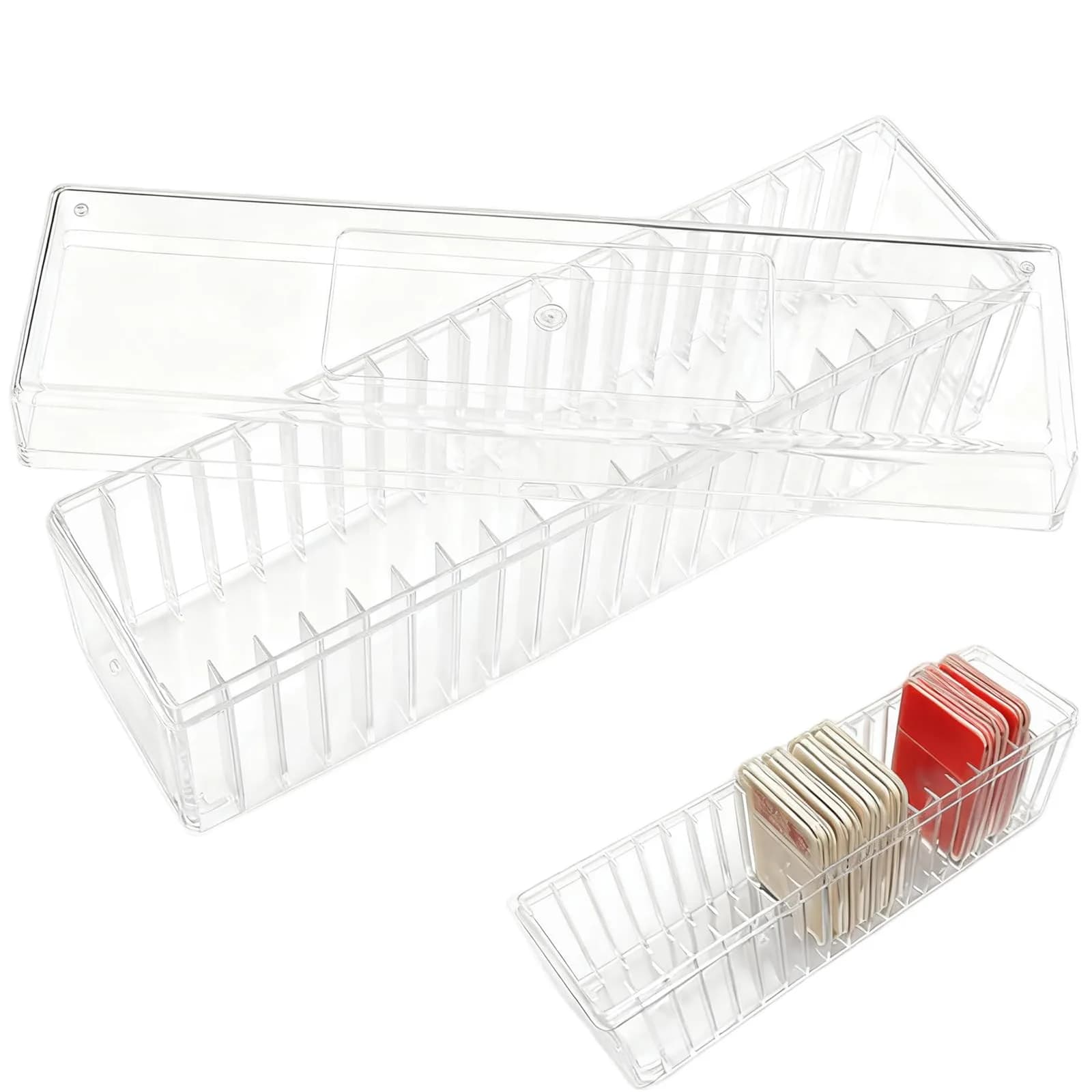 Ettonsun Transparent Coin Slab Storage Box for NGC PCGS PCCB Graded Coin Case | Holds 20 Slabs