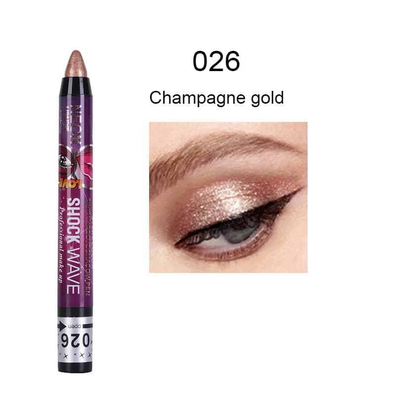 MEICOLY 6 Pcs Eyeshadow Stick Set, Brown Champagne Gold Black Shimmer Crayon | Pro Shiny Bright Starter Rotating Eyeshadow Sticks thumbnail 9