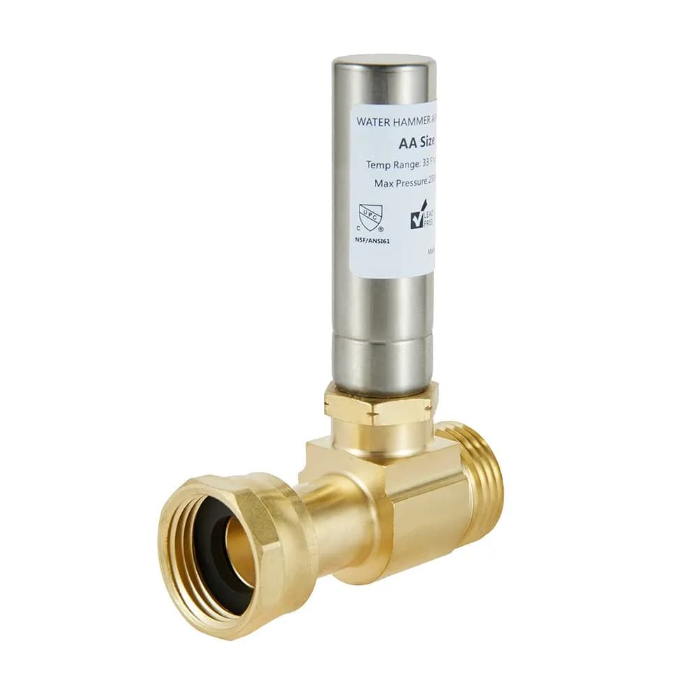 EFIELD 3/4" Water Hammer SS Arrestor | Swivel FHT x MHT, Protects Washing Machines — P1