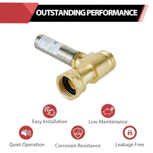 EFIELD 3/4" Water Hammer SS Arrestor | Swivel FHT x MHT, Protects Washing Machines thumbnail 3
