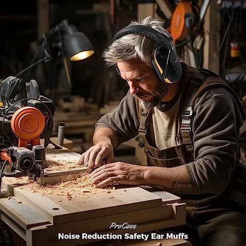 ProCase Hearing Protection Ear Muffs NRR 28dB, Noise Cancelling Headphones | 28 dB Noise Reduction thumbnail 8