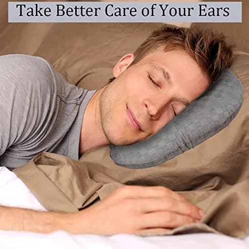 Wuronsa Ear Piercing Pillow with Hole for Cartilage Piercings, CNH Support | Adjustable Cotton Pillow for Side Sleepers thumbnail 5