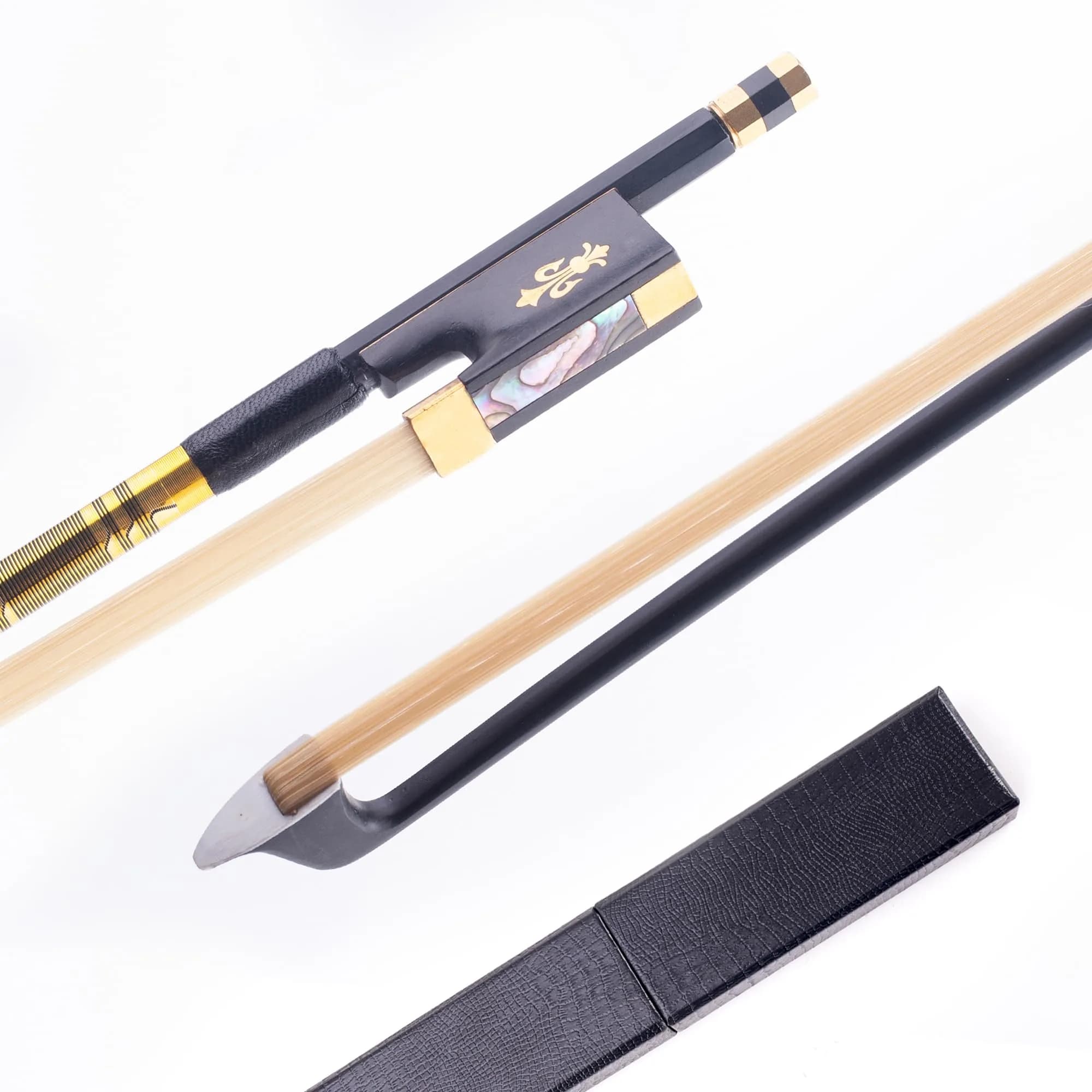 AMZZ 4/4 Full Size Professional Carbon Fiber Violin Bow with Case | Balanced for Dynamic Expression — Carbon Fiber Bow 4/4 Full Size