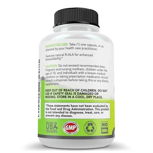 Simply Natures Pure Alpha Lipoic Acid 600mg 240 Veggie Capsules | Antioxidant Supplement thumbnail 9