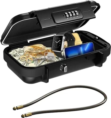 AMIR Portable Safe Box, Combination Security Case LockBox Waterproof Impact-Resistant 52.5 cu in | Travel & Home Security thumbnail 1