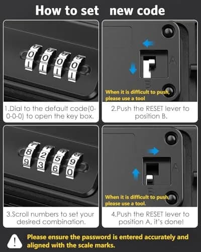 AMIR Portable Safe Box, Combination Security Case LockBox Waterproof Impact-Resistant 52.5 cu in | Travel & Home Security thumbnail 5