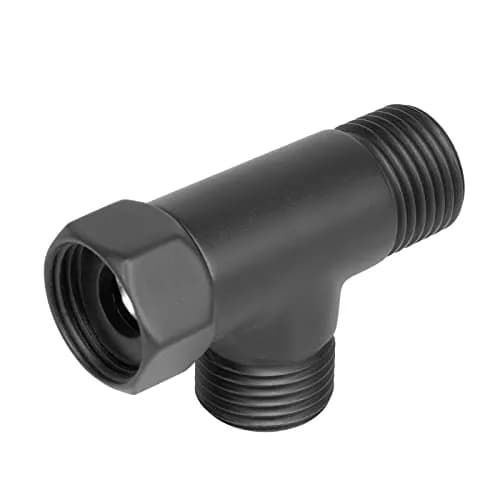 NearMoon Solid Brass 3-Way Shower Diverter Valve G1/2" (1.27cm) Matte Black | Connects Showerhead, Hand Shower, Bidet Sprayer thumbnail 1