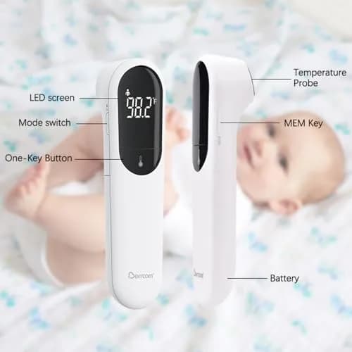 Berrcom Dual Probe No Touch Forehead Thermometer Fever Alarm All Ages | Infrared, 3-5cm, 32-42.9°C thumbnail 7
