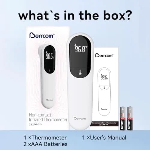 Berrcom Dual Probe No Touch Forehead Thermometer Fever Alarm All Ages | Infrared, 3-5cm, 32-42.9°C thumbnail 9