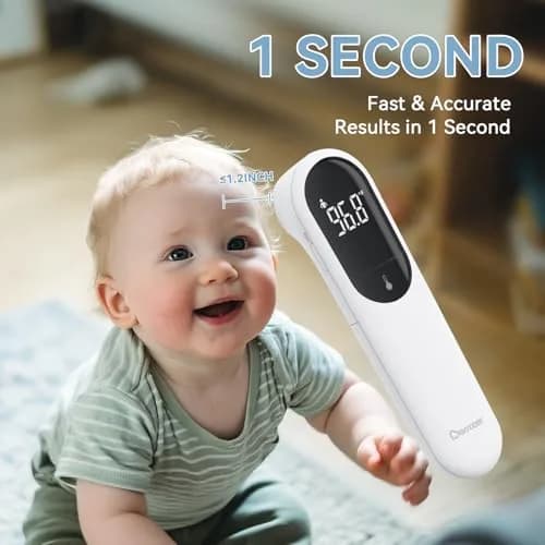Berrcom Dual Probe No Touch Forehead Thermometer Fever Alarm All Ages | Infrared, 3-5cm, 32-42.9°C thumbnail 2