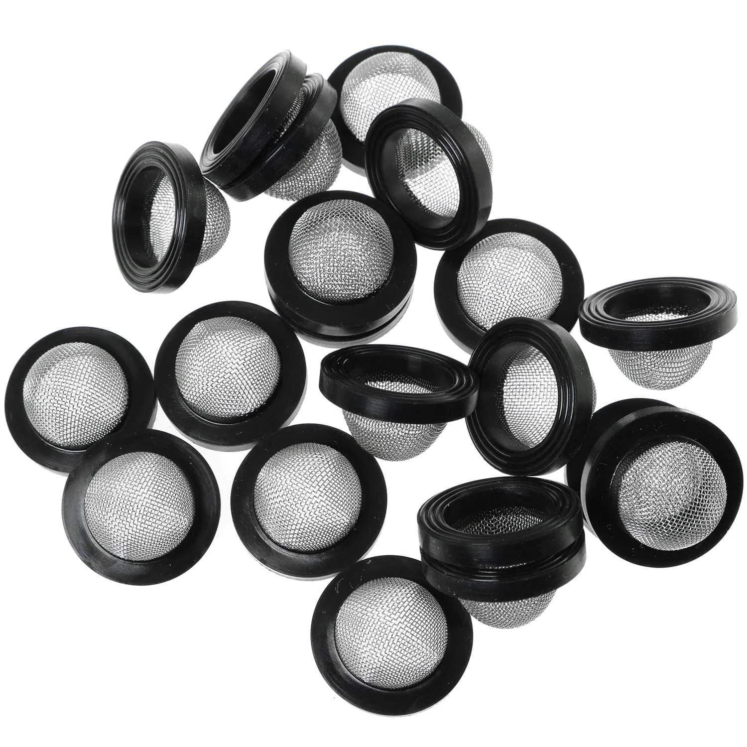 SQXBK Hose Filter Net 20PCS Seal O Ring Hose Rubber Washers for 1/2 Inch Shower Head | Durable Stainless Steel & Rubber - main product image