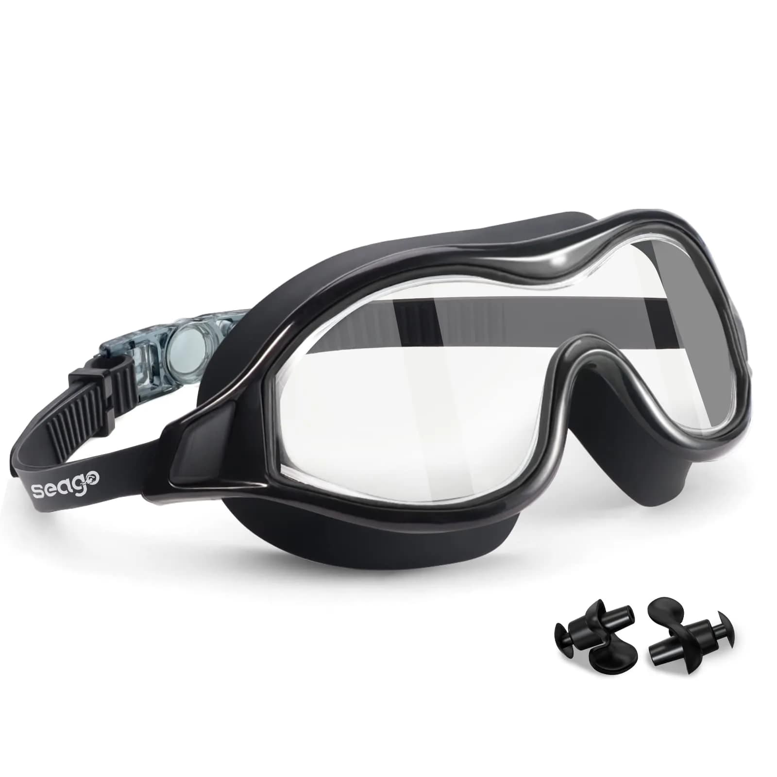 Seago Swim Goggles No Leaking Anti-Fog Swimming Goggles for Adults & Youth | 180° Clear Vision, UV Protection, Waterproof - main product image