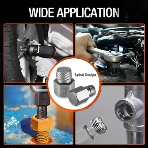 XEWEA 13Pcs Screw Extractor Set Chrome Molybdenum Steel | Multi-Size Bolt Remover for Rusted & Stripped Bolts thumbnail 7