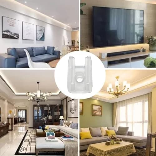GYGhaoho LED Strip Light Fixing Clips 10mm (0.39 inch) Inner Width, Translucent, Pack of 120 | Secure Mounting for Home & Commercial Use thumbnail 7