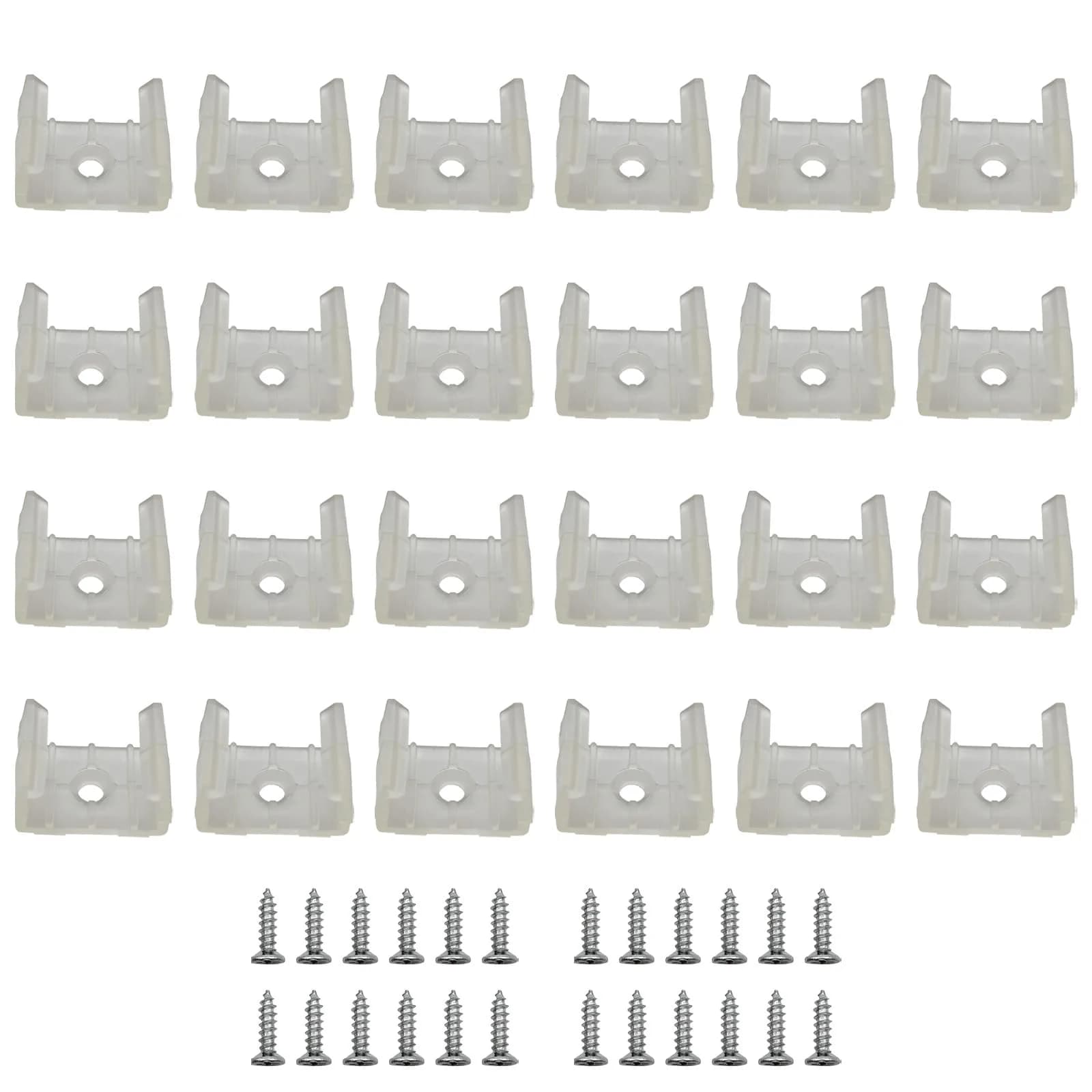 GYGhaoho LED Strip Light Fixing Clips 10mm (0.39 inch) Inner Width, Translucent, Pack of 120 | Secure Mounting for Home & Commercial Use — Type C: width 16mm/0.63inch