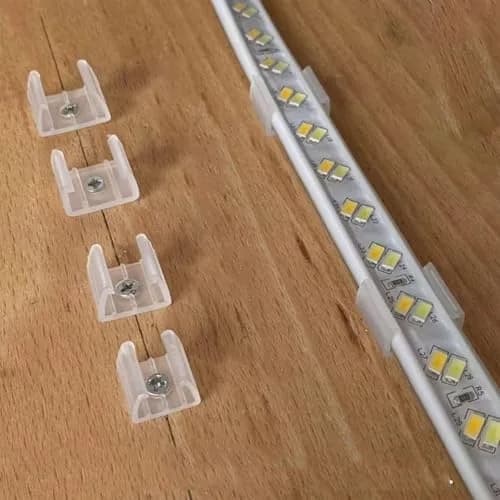 GYGhaoho LED Strip Light Clips 120 Pcs with Screws | Fits 14-17mm Strips thumbnail 4