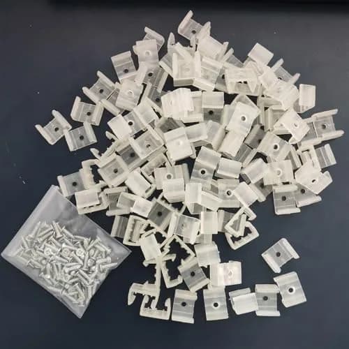 GYGhaoho LED Strip Light Clips 120 Pcs with Screws | Fits 14-17mm Strips thumbnail 6