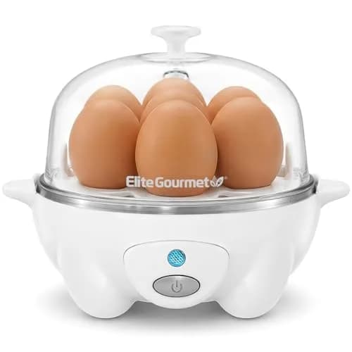 Elite Gourmet 7-Egg Rapid Egg Cooker | Auto Shut-Off, Poacher & Omelet Maker, 120V thumbnail 1