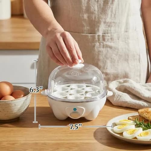 Elite Gourmet 7-Egg Rapid Egg Cooker | Auto Shut-Off, Poacher & Omelet Maker, 120V thumbnail 4
