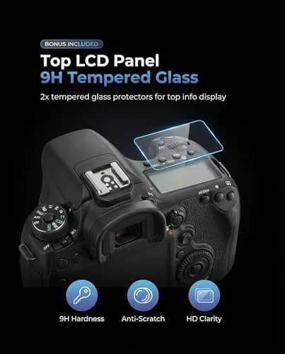 iDaPro Tempered Glass Screen Protector for Nikon D7200/D7100 LCD & Top Screen | 9H Hardness, Anti-Glare, Bubble-Free Installation Kit thumbnail 3