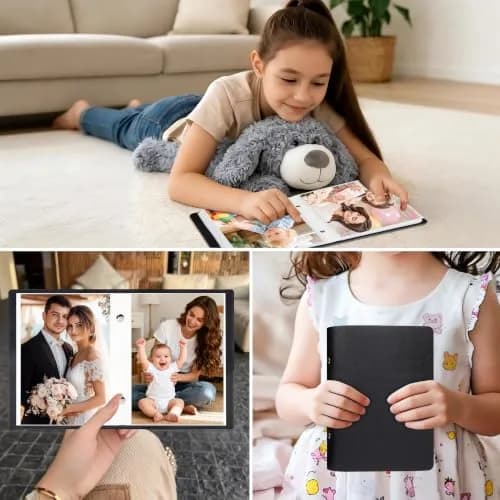 Aevdor Small Photo Album 4x6 | Holds 52 Photos, Black, Compact & Stylish thumbnail 6