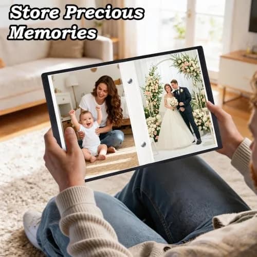 Aevdor Small Photo Album 4x6 | Holds 52 Photos, Black, Compact & Stylish thumbnail 2