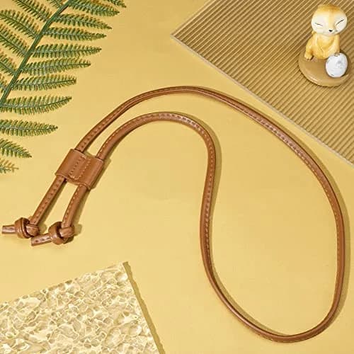 WADORN PU Leather Drawstring Purse Strap 40.1 Inch | Detachable Leather Bucket Bag Strap for DIY Bags thumbnail 5