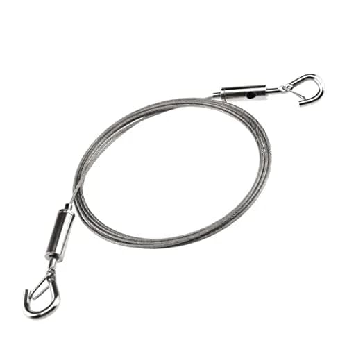 SDTC Tech Stainless Steel Wire Rope with Adjustable Hooks 2m (6.5 ft) | 4-Pack for Hanging & Securing thumbnail 4