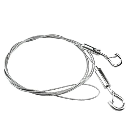SDTC Tech Stainless Steel Wire Rope with Adjustable Hooks, 2m (6.5 ft) | 2-Pack, 175lb Load Capacity thumbnail 2