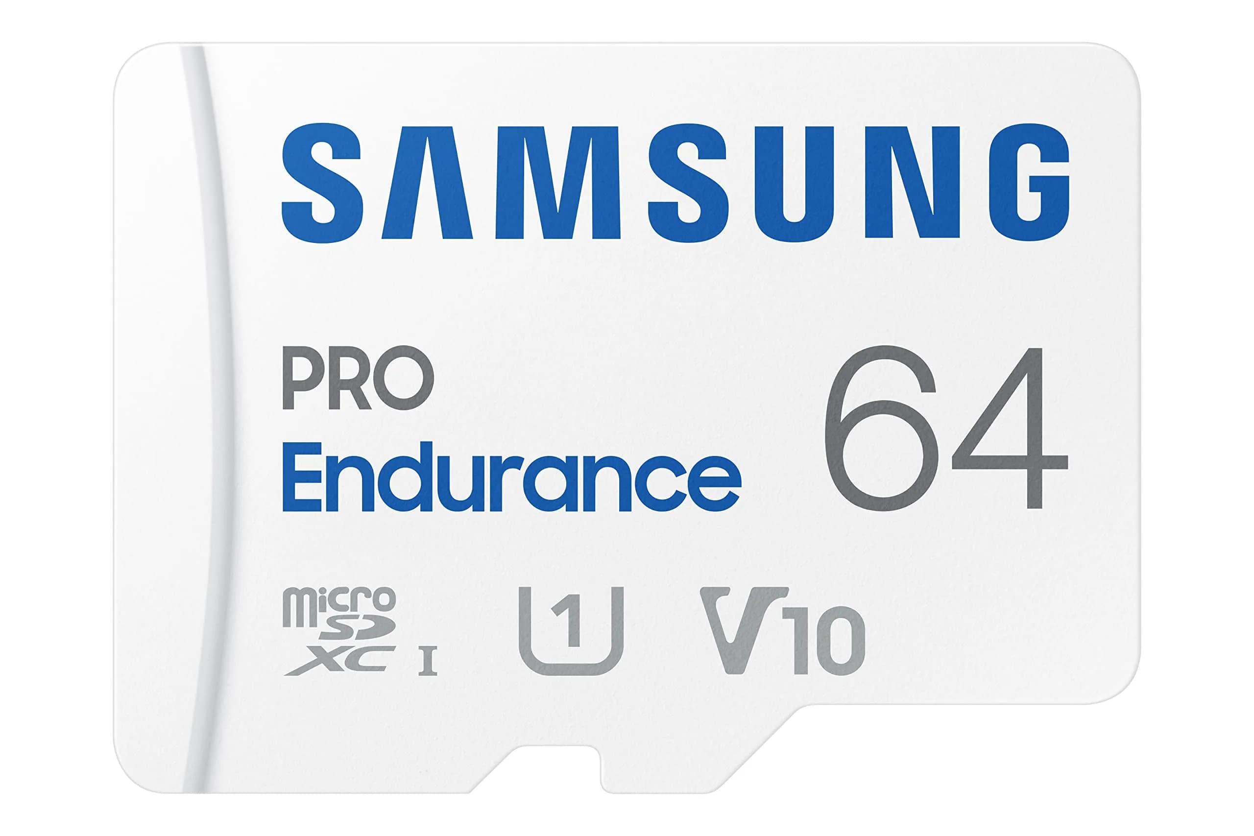 Samsung PRO Endurance 64GB microSDXC Memory Card with Adapter | Built for 35,040 Hours Recording