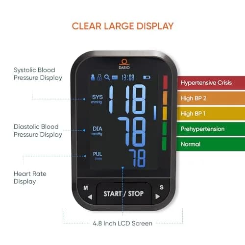 Dario Gen-2 Blood Pressure Monitor with Smart App & Carry Case | FDA-Cleared, Bluetooth Connectivity thumbnail 3