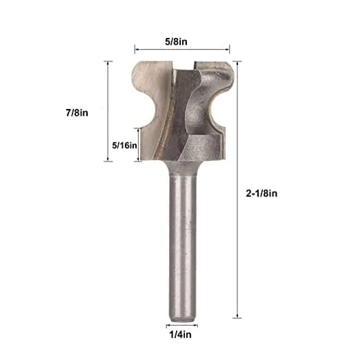 Walfront Finger Pull Bit 1/4in Round Shank Carbide Center Point Drill Bit for Drawer Pull Router Slotting in Cork Wood Hardwood Veneer Keyholes | Accurate Positioning thumbnail 3