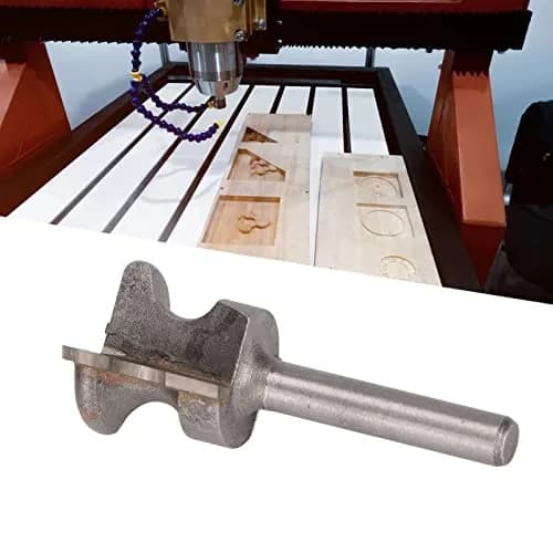 Walfront Finger Pull Bit 1/4in Round Shank Carbide Center Point Drill Bit for Drawer Pull Router Slotting in Cork Wood Hardwood Veneer Keyholes | Accurate Positioning thumbnail 9