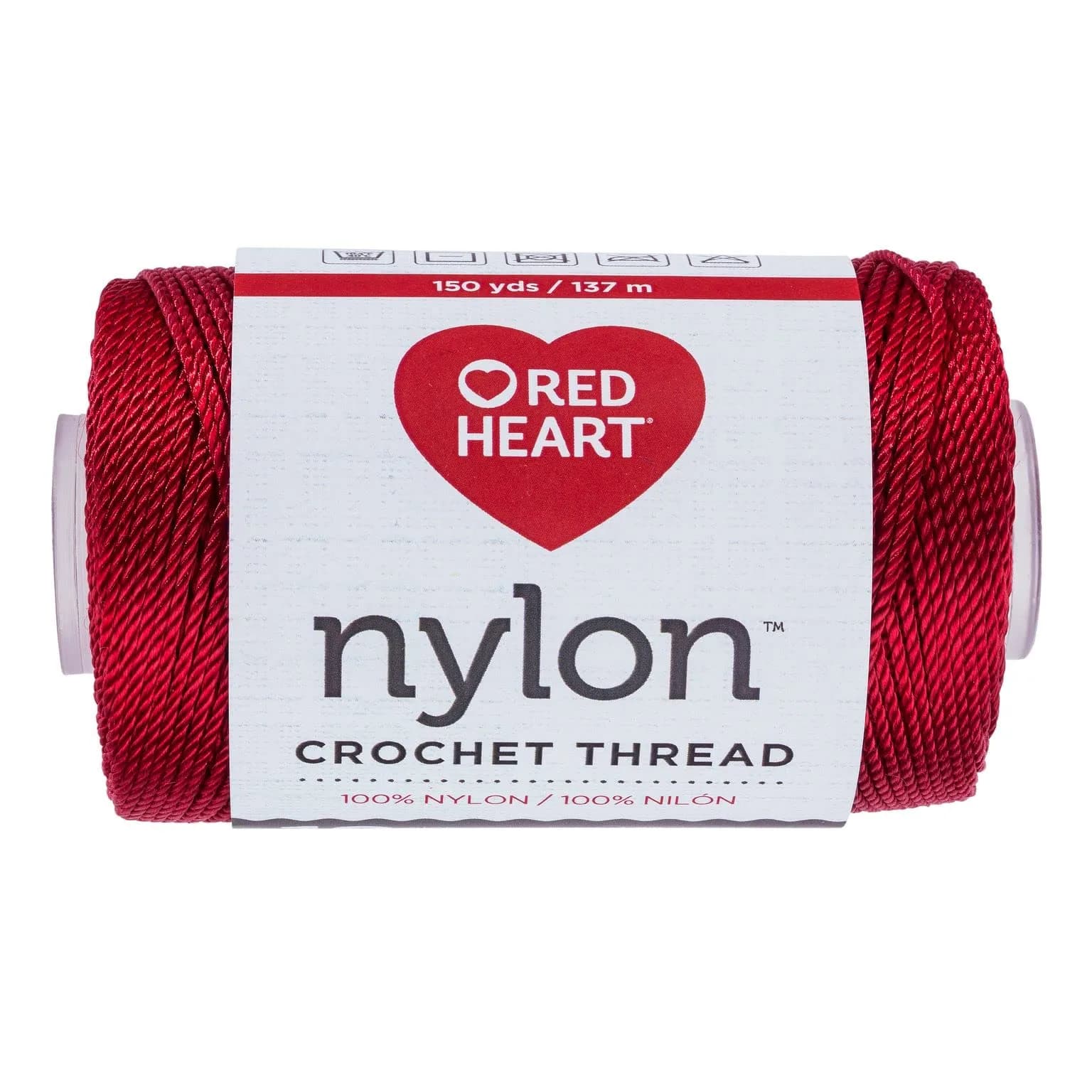 Red Heart Nylon Crochet Thread Size 18, Red, 137m (150 Yards) | Perfect for Purses, Belts, Totes & Home Decor