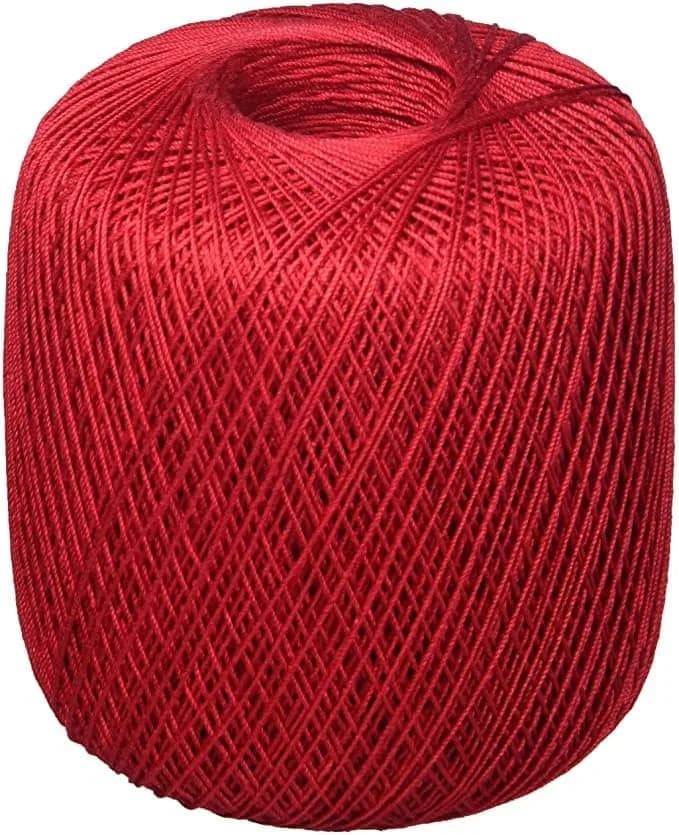 Red Heart Classic Crochet Thread Size 10 Victory Red 300 Yards (274 m) | 100% Mercerized Cotton for Doilies & Home Decor thumbnail 2