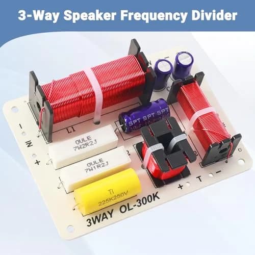 AICARS 3 Way Crossover Speaker Frequency Divider 180W (11.5 x 8.5 x 3.2cm) | HiFi Audio Crossover for Home & Car thumbnail 2
