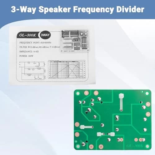 AICARS 3 Way Crossover Speaker Frequency Divider 180W (11.5 x 8.5 x 3.2cm) | HiFi Audio Crossover for Home & Car thumbnail 4