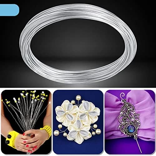 Cruzix 18 Gauge Aluminum Craft Wire 1mm (52.5 Ft / 16m) Silver | Bendable & Tarnish Resistant for Jewelry Making thumbnail 6