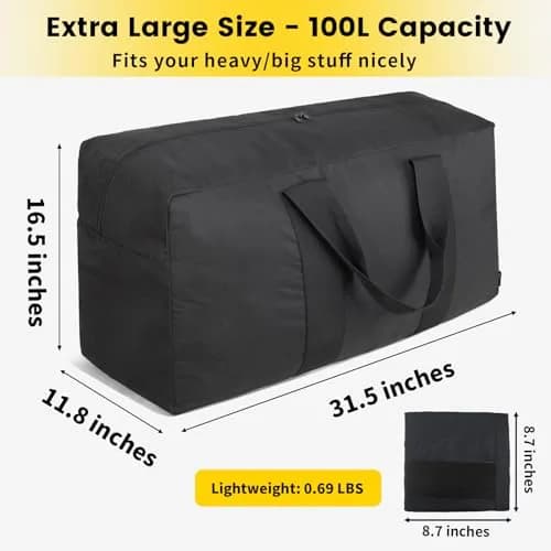 Vorspack Extra Large Duffle Bag 100L (76.2cm x 41.9cm x 29.97cm) | Foldable Travel Gear Bag thumbnail 2